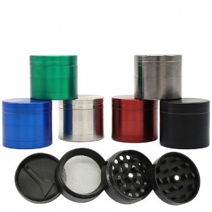 Custom zinc alloy 63mm 4 layer herb grinder HYCZ09001