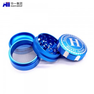 HUAYI Custom aluminum herb grinder HYSZ100001