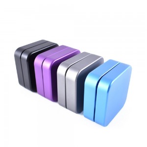 Custom logo 2 layer square mini herb grinder weed HYCZ090002