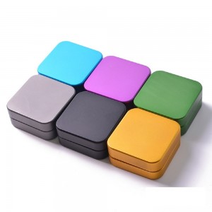 Custom logo 2 layer square mini herb grinder weed HYCZ090002
