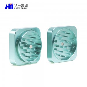 2 piece 55mm/ 63mm Aluminum Square Herb Grinder  HYIW010124