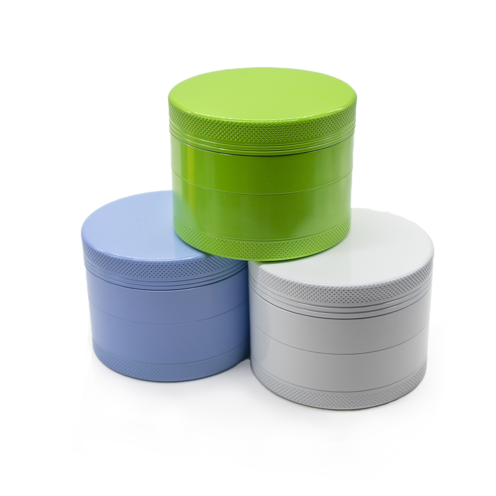 Reasonable price Tobacco Herb Grinder - Hot Selling 4-layer 63mm Ceramic Coated Aluminum Alloy Herb Grinder HYJD070035 Huayi -