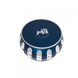 Wholesale Patterned 50mm 4layers Aluminum Grinder With 63mm Jar Set Smoking Accessories Combo Set HYFZ060015