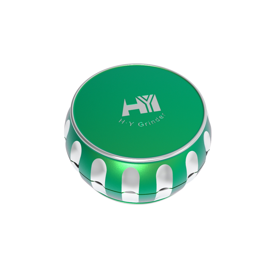Professional China Smoking Grinders - Wholesale Patterned 50mm 4layers Aluminum Grinder With 63mm Jar Set Smoking Accessories Combo Set HYFZ060015 Huayi -