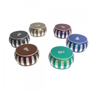 Wholesale Patterned 50mm 4layers Aluminum Grinder With 63mm Jar Set Smoking Accessories Combo Set HYFZ060015