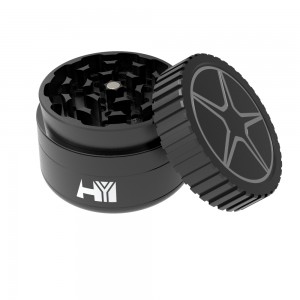 Wholesale Herb Grinder Custom Logo Zinc Alloy 4parts Smoking Tobacco Hemp Grinder HYFZ060017
