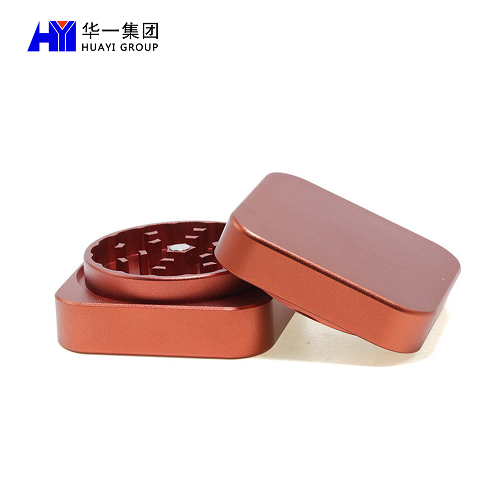 Custom Grinders - 2layers aluminum manual herb grinder HYSZ100122 Huayi -