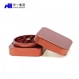 55mm/ 63mm Aluminum Square  2 piece Herb Grinder  HYIW010125