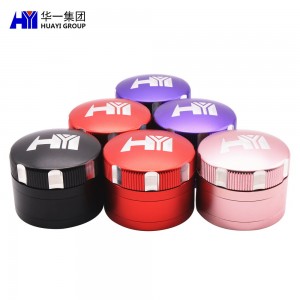 Custom 2 1/2 Inch Herb Grinders With Screen And Pollen Catcher HYAG07241