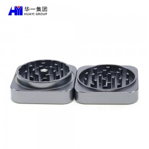 Weed Grinder 55mm/ 63mm Aluminum Square  2 piece Herb Grinder  HYIW010127