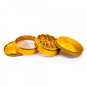 Hot Selling Custom 4 Layer 50mm-75mm Anodized Aluminum Alloy Herb Grinder HYJD0037