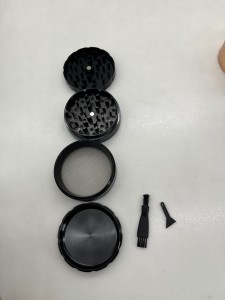 Cheap high quality 4 layers 75mm aluminum alloy herb grinder HYCZ090021