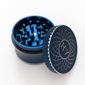 Custom Logo Tobacco Black Metal Grinders Herbal Smoking Accessories Tobacco Herb Grinder HYFZ060010