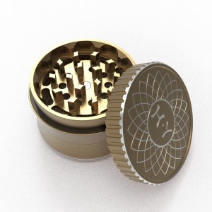 Custom Logo Tobacco Black Metal Grinders Herbal Smoking Accessories Tobacco Herb Grinder HYFZ060010