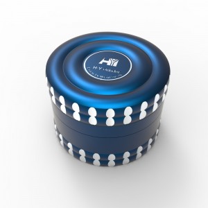 Wholesale Metal Grinder 2 pieces Aluminum Herb Grinder Customize herb grinder HYFZ060009