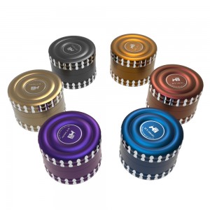 Wholesale Metal Grinder 2 pieces Aluminum Herb Grinder Customize herb grinder HYFZ060009