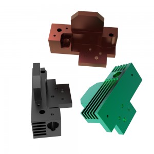 Customize CNC Machining Parts Machining Red Anodized Five Axis CNC Micro Machining Aluminum Parts HYVC060051