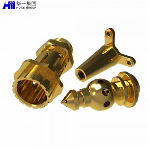 wholesale customize cnc machining brass parts precision brass cnc lathe parts HYJD070075