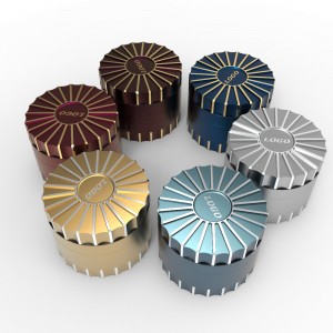 Hot Selling Custom Logo Hemp Grinder Aluminium Grinder 5 Layers 65mm Herb Tobacco Grinder HYFZ063254