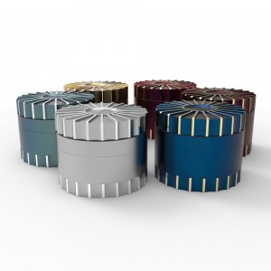 Hot Selling Custom Logo Hemp Grinder Aluminium Grinder 5 Layers 65mm Herb Tobacco Grinder HYFZ063254
