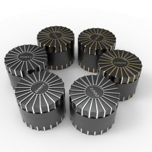 Hot Selling Custom Logo Hemp Grinder Aluminium Grinder 5 Layers 65mm Herb Tobacco Grinder HYFZ063254