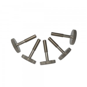Custom Cnc Lathe Machined Stainless Steel Round Knurl Knob Bolt With Internal Thread HYVC060027