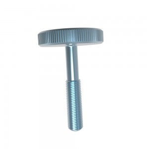 Custom Cnc Lathe Machined Stainless Steel Round Knurl Knob Bolt With Internal Thread HYVC060027