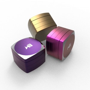 Factory High Quality Custom Logo Metal Herb Grinder 4 Layers Aluminium Alloy Smoke Grinder HYFZ061154