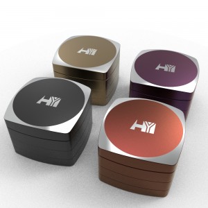 OEM Precision 4-layer Aluminum 6061 Herb Grinder with Custom Logo HYJD070139