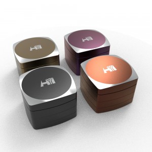 Factory High Quality Custom Logo Metal Herb Grinder 4 Layers Aluminium Alloy Smoke Grinder HYFZ061154