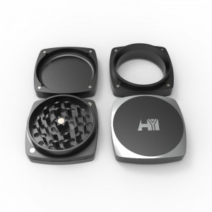 OEM Precision 4-layer Aluminum 6061 Herb Grinder with Custom Logo HYJD070139