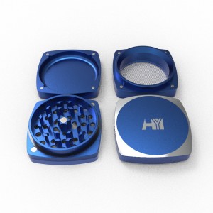 OEM Precision 4-layer Aluminum 6061 Herb Grinder with Custom Logo HYJD070139