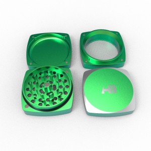 OEM Precision 4-layer Aluminum 6061 Herb Grinder with Custom Logo HYJD070139