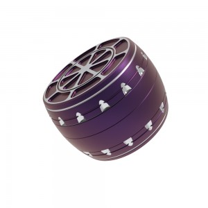 Wholesale Hot Selling 4-layer Custom Anodized Aluminum Alloy Herb Grinder with Custom Logo HYJD070024