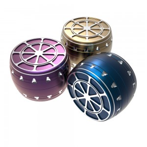 Wholesale Hot Selling 4-layer Custom Anodized Aluminum Alloy Herb Grinder with Custom Logo HYJD070024