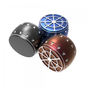 Wholesale Hot Selling 4-layer Custom Anodized Aluminum Alloy Herb Grinder with Custom Logo HYJD070024