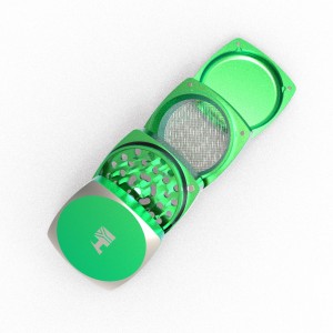 2022 hot selling 4-layer aluminum alloy herb grinder with custom logo HYJD070023