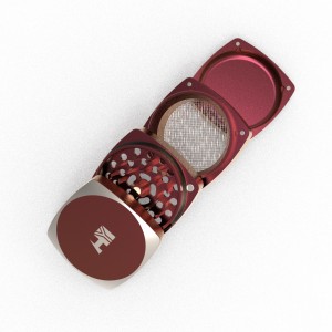 2022 hot selling 4-layer aluminum alloy herb grinder with custom logo HYJD070023