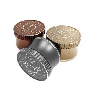 2022 Hot Selling Custom Anodized 6061 Aluminum Alloy Herb Grinder with Custom Logo HYJD070008