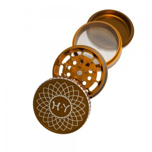 2022 Hot Selling Custom Anodized 6061 Aluminum Alloy Herb Grinder with Custom Logo HYJD070008