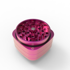 Wholesale hot selling 4-layer aluminum alloy herb grinder with custom logo HYJD070020
