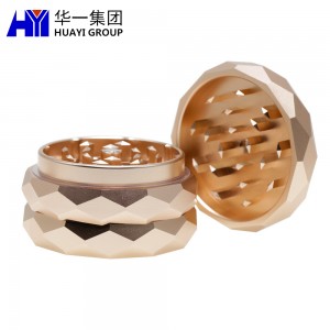Diamond Shaped Aluminum Alloy Grinder Tobacco Crusher HYVC020007
