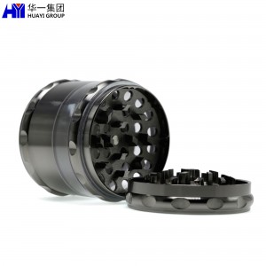 Wholesale Zinc Alloy Herb Grinder 4 layers with visible window HYVC020017
