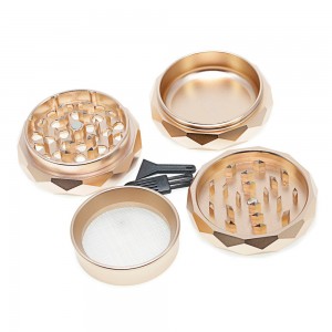 HYSZ100007 63mm aluminum alloy weed grinder with custom logo