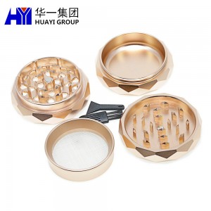 Diamond Shaped Aluminum Alloy Grinder Tobacco Crusher HYVC020007