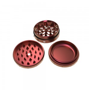 Wholesale OEM custom logo aluminum 6061 herb grinder manual anodized herb grinder HYJD070007