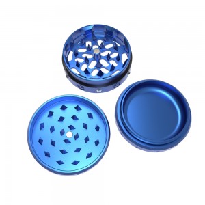 Wholesale OEM custom logo aluminum 6061 herb grinder manual anodized herb grinder HYJD070007