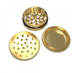 Wholesale OEM custom logo aluminum 6061 herb grinder manual anodized herb grinder HYJD070007